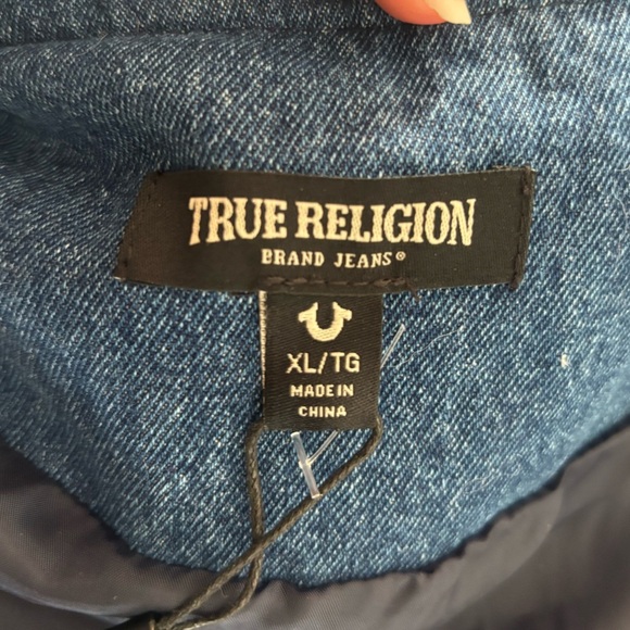 NWT True Religion Denim Buddha Varsity Jacket sz XL - Picture 3 of 8